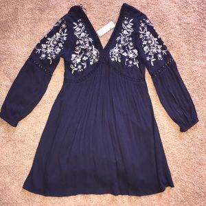 Navy blue long sleeve dress from Francesca’s